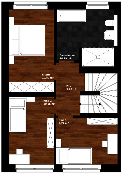 Energieautarkes Reihenhaus Grundriss Reihenendhaus Obergeschoss zugeschnitten Energieautarkes Reihenhaus Grundriss Reihenendhaus Obergeschoss zugeschnitten