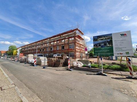 EnergieAutarke Reihenhäuser in Magdeburg: Außenansicht Rohbau EnergieAutarke Reihenhäuser in Magdeburg: Außenansicht Rohbau